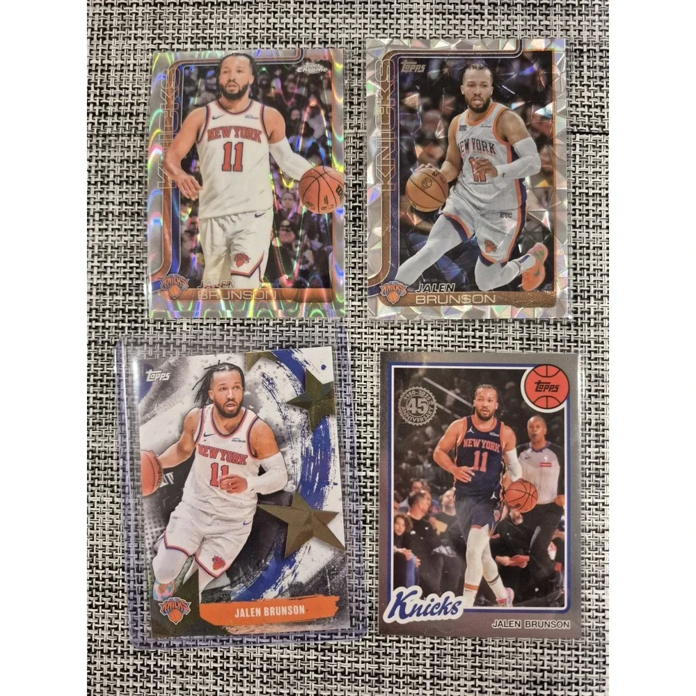 Jalen Brunson 10‎ Card Lot Topps And Panini Raywave Diamante My House Refractors
